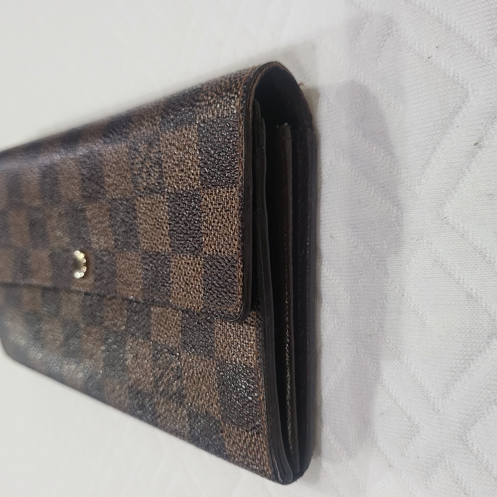 Louis Vuitton Damier Ebene Canvas Sarah Long Wallet - Picture 4 of 10